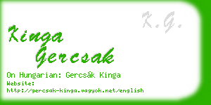 kinga gercsak business card